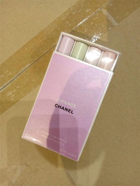 chanel perfume set chance|Chanel chance perfume pencils boots.